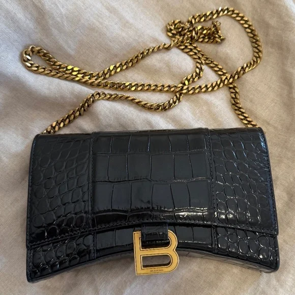 Black Balenciaga Crossbody Hourglass Bag - Picture 4 of 7